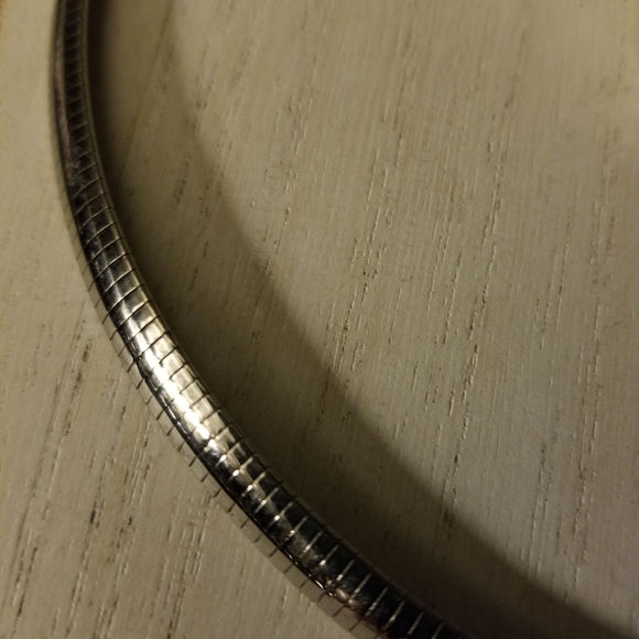 Stainless Steel Flat Omega Necklace - Picture 11 of 13
